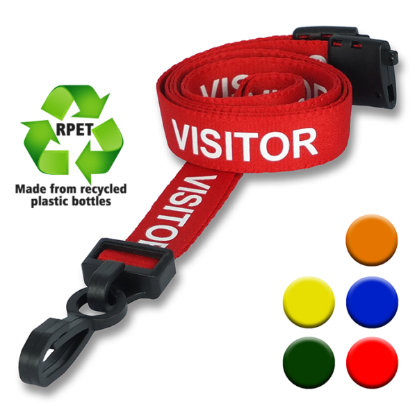 15mm Recycled Visitor Lanyards