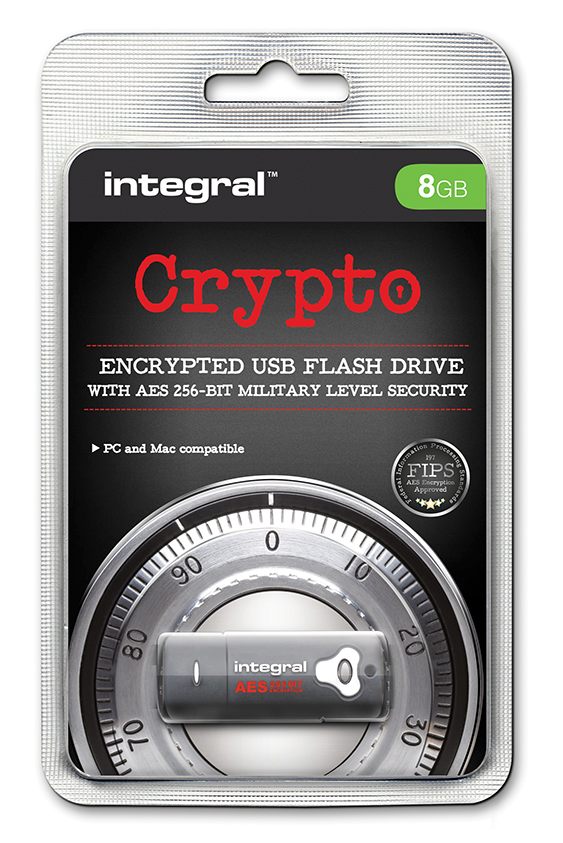 Integral Crypto 8GB Encrypted USB Flash Drive - JFK Binding
